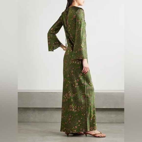 Veronica Beard Gemma Silk-Blend Satin Maxi Dress $698 NEW with tag - Picture 2 of 13